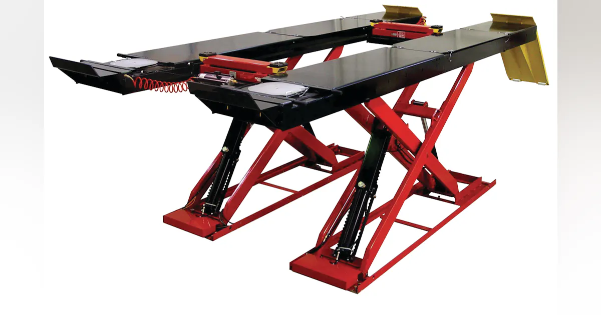 14,000-pound capacity scissor alignment lift | Fleet Maintenance