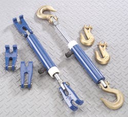 Line of hydraulic rams Line of hydraulic rams