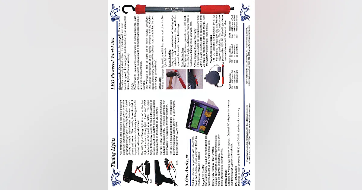 Ferret Instruments Ferret Instruments New Products Flyer | Fleet Maintenance