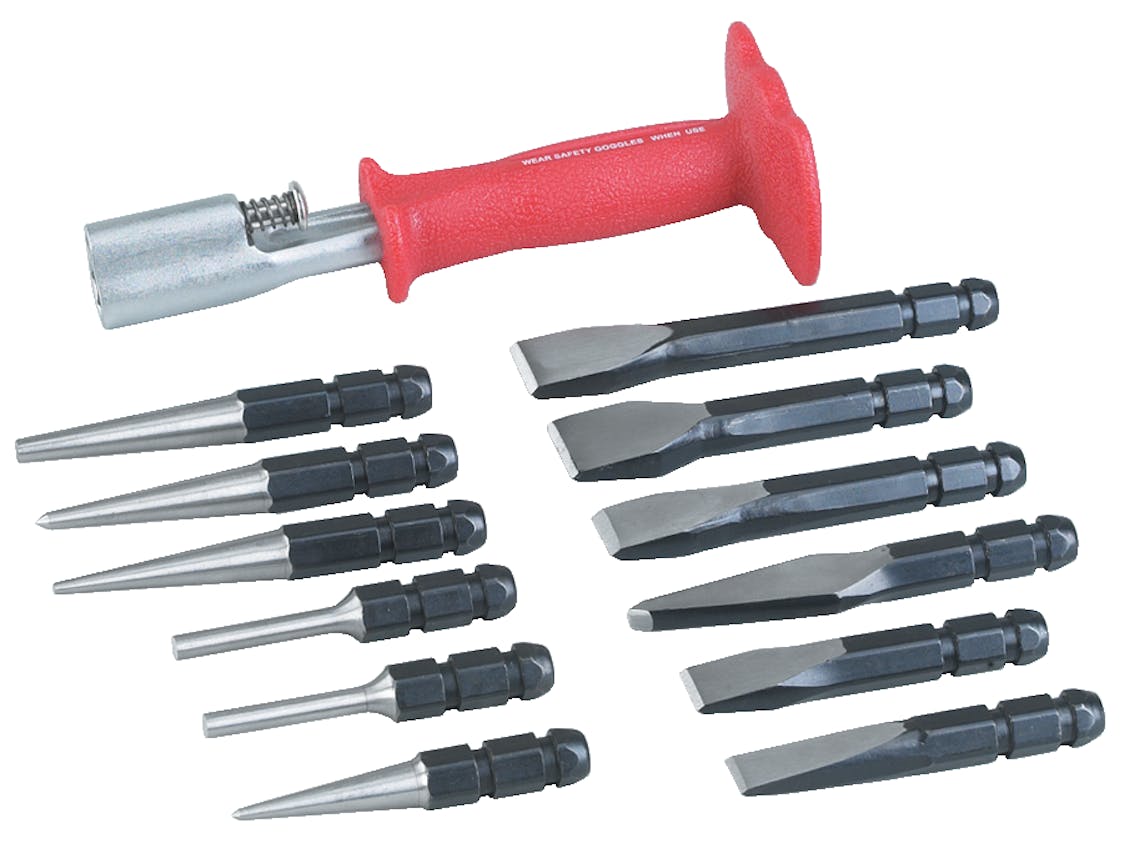 Interchangeable Punch and Chisel Set, No. PCS1000K Fleet Maintenance