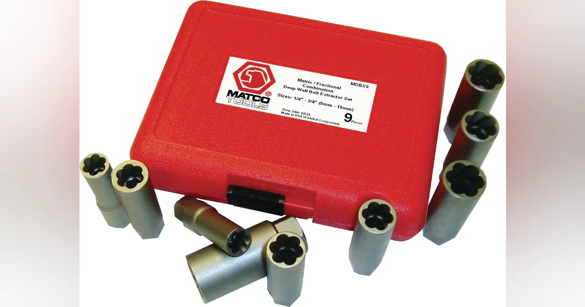 Matco Extractor Set 9 pc. Deep Well Bolt Extractor | Fleet Maintenance