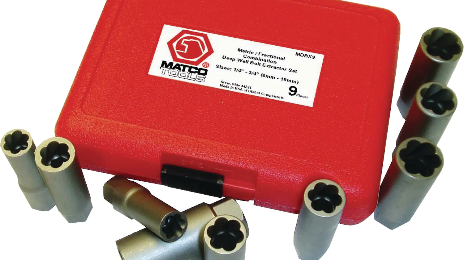 Matco Extractor Set 9 pc. Deep Well Bolt Extractor | Fleet Maintenance