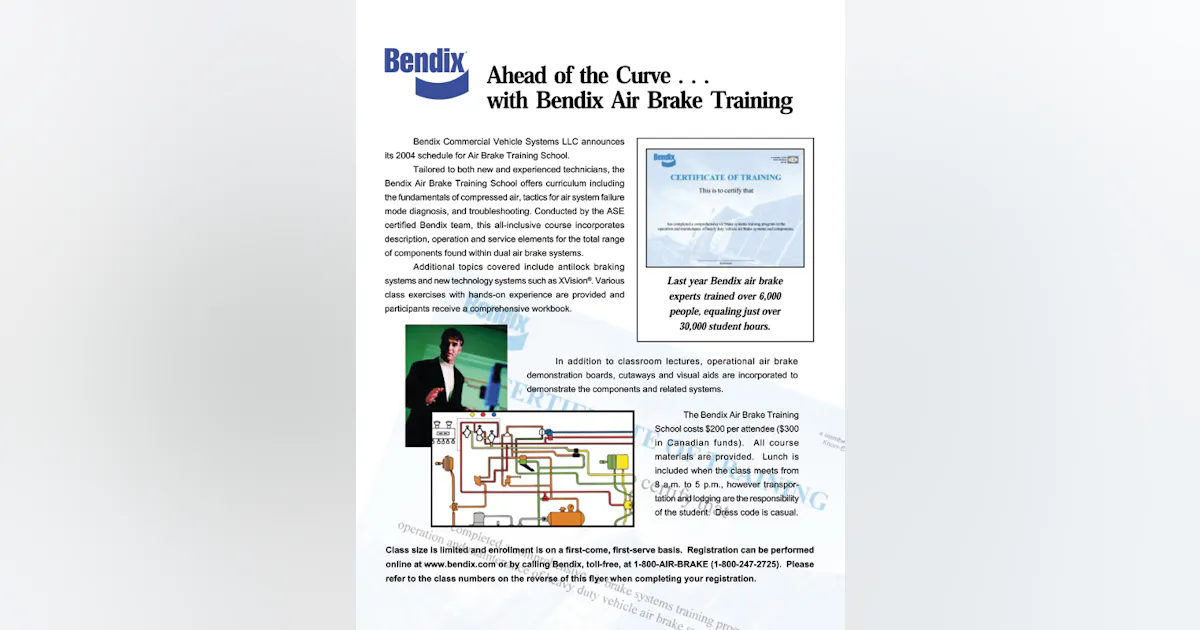 Bendix Air Brake Training School | Fleet Maintenance