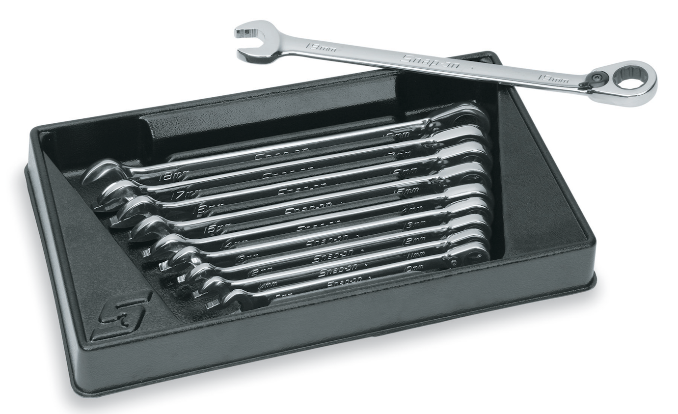 10piece Flank Drive Plus Ratcheting Combination Wrench Set Fleet