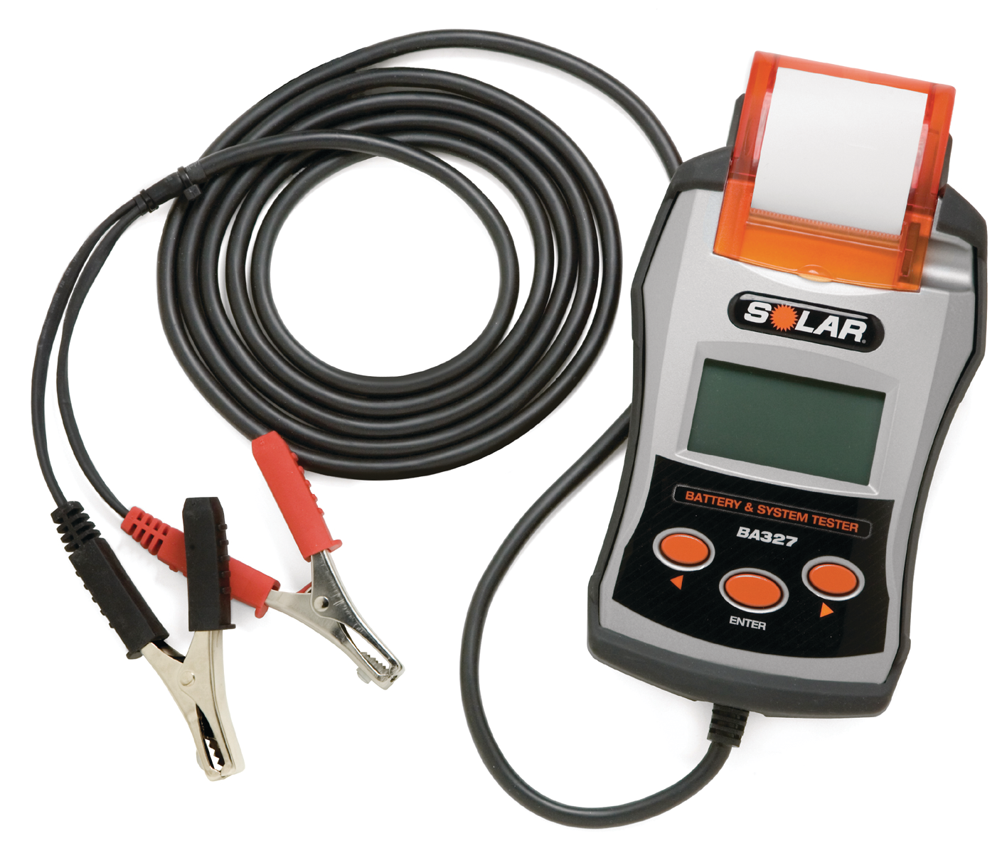 This battery tester will also check charging system voltage and print the test results