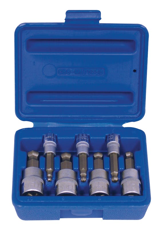 1/4" & 3/8" Metric Ball Hex Bit Socket Set Fleet Maintenance