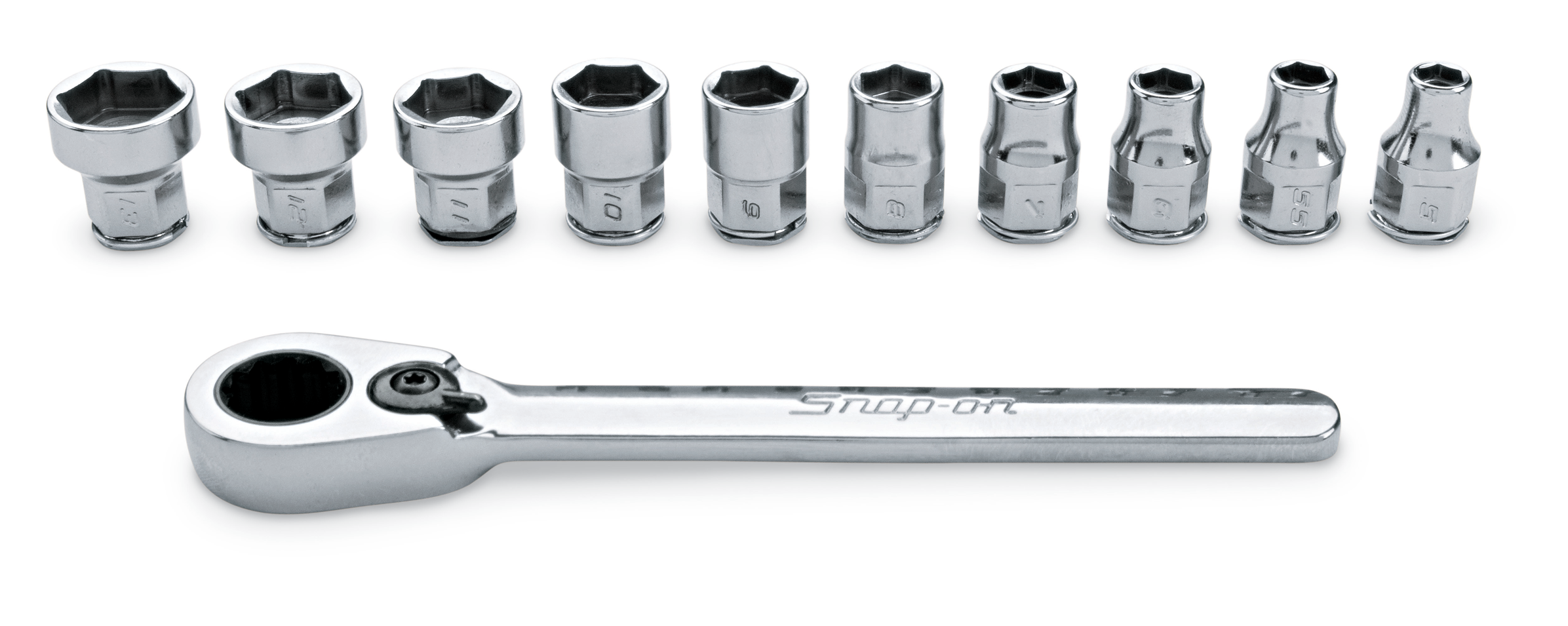 1/4"Drive Metric Low Profile Ratchet/Socket Set Fleet Maintenance