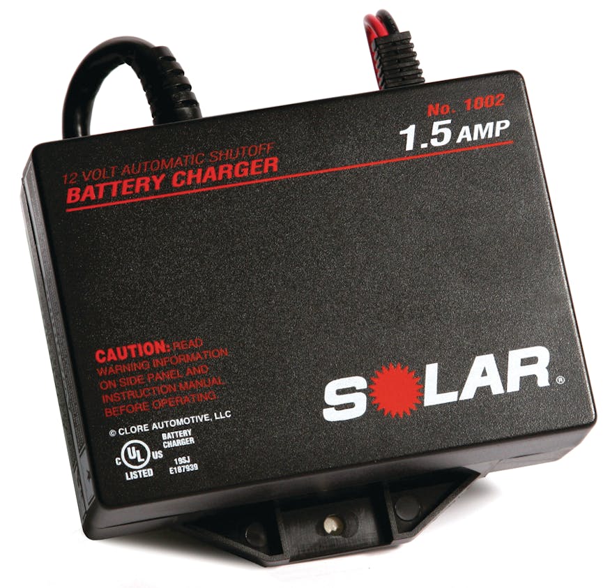 SOLAR 1002 1.5 Amp Underhood 12 Volt Automatic Battery Charger Fleet