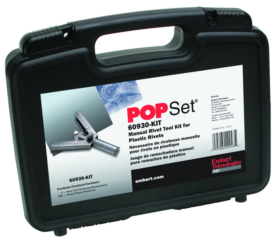 POPSet Plastic Rivet Tool Kit No. 60930KIT Fleet Maintenance