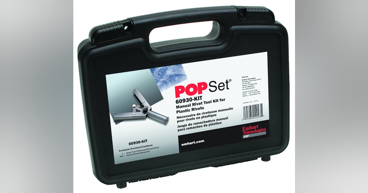 POPSet Plastic Rivet Tool Kit No. 60930KIT Fleet Maintenance