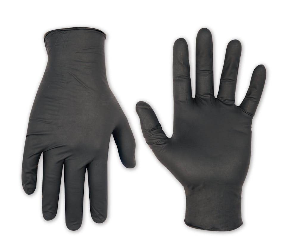 CLC Black Nitrile Disposable Gloves Fleet Maintenance