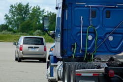 Among the types of collision warning systems is the Meritor Wabco OnGuard. It uses a forward-looking, radar-based system to detect that a potential collision is developing and sends audible and visual warnings through an in-cab dash display so the driver is alerted to take the appropriate corrective action. Among the types of collision warning systems is the Meritor Wabco OnGuard. It uses a forward-looking, radar-based system to detect that a potential collision is developing and sends audible and visual warnings through an in-cab dash display so the driver is alerted to take the appropriate corrective action.