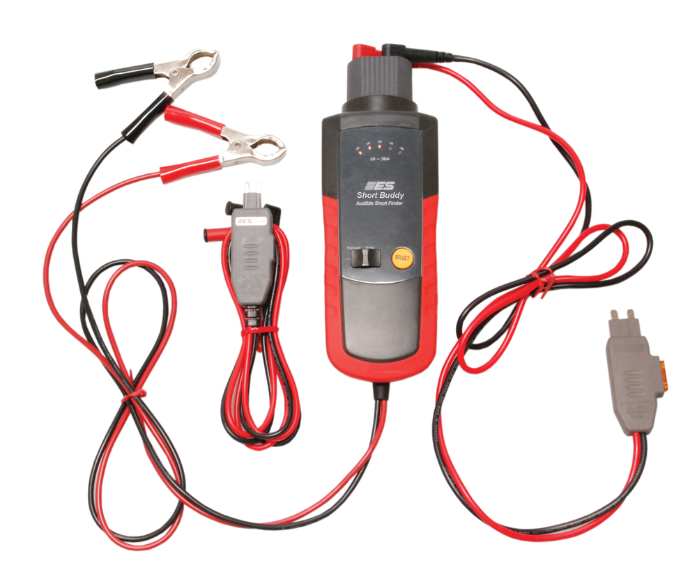 The Short Buddy from Electronic Specialties, Inc. provides an effective method of wiggle testing to find electrical problems. For information on this product, go to VehicleServicePros.com/10634479.