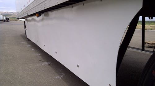 The HYBRID248 side trailer skirt from Laydon Composites is designed specifically for intermodal applications.