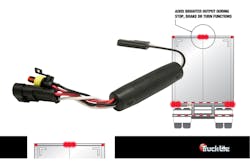 Truck-Lite’s Dual-Function Pigtail adapter allows high-mounted marker lamps to provide additional indication of stops and turns. Truck-Lite’s Dual-Function Pigtail adapter allows high-mounted marker lamps to provide additional indication of stops and turns.