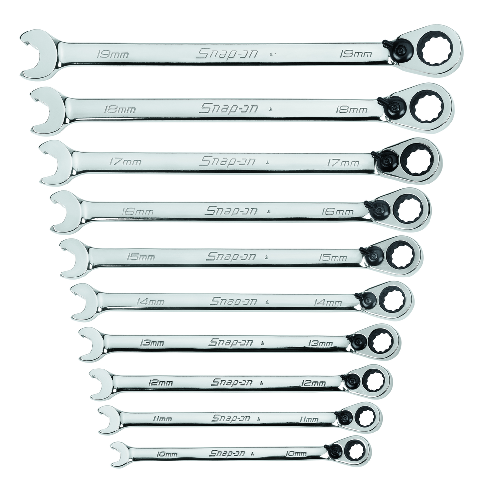 10pc Ratcheting Open End Box Wrench Set No. SRXRM710 Fleet Maintenance