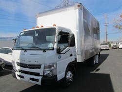 FUSO Canter FE160 loaded to 14,490 lbs for for fuel economy testing. FUSO Canter FE160 loaded to 14,490 lbs for for fuel economy testing.
