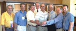 Pictured are (from left to right)- Steve Robinson, Steve Bennett, Hal Bennett, Frank Sonzala, Jeff Bennett, Tim Musgrave, Paul Bennett and Todd Bennett. Pictured are (from left to right)- Steve Robinson, Steve Bennett, Hal Bennett, Frank Sonzala, Jeff Bennett, Tim Musgrave, Paul Bennett and Todd Bennett.