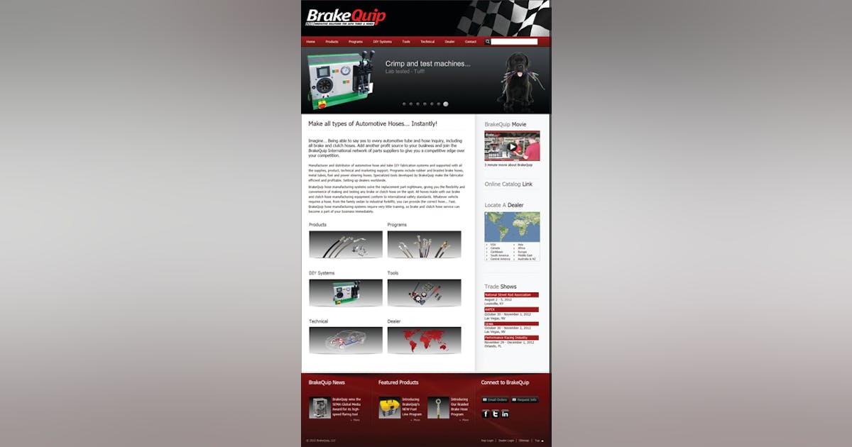 BrakeQuip interactive website Fleet Maintenance