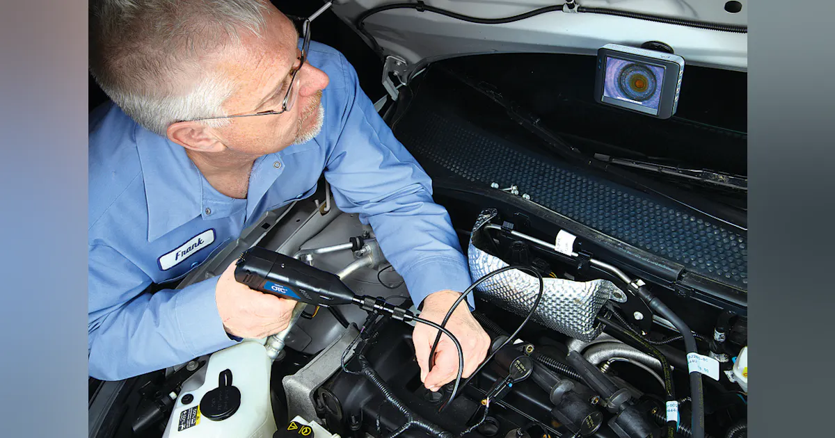 Car Engine Listener Tools and equipment used to diagnose internal engine noise by sound and ...