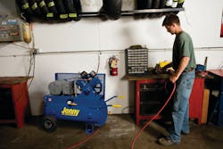 Designed for moving around, portable air compressors are lighter and smaller compared to the standard models. Designed for moving around, portable air compressors are lighter and smaller compared to the standard models.