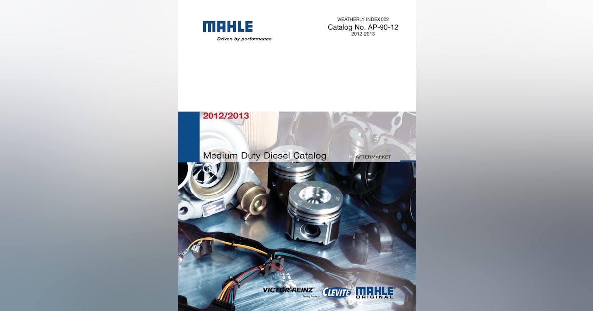 Medium Duty Diesel Catalog No. AP9012 Fleet Maintenance