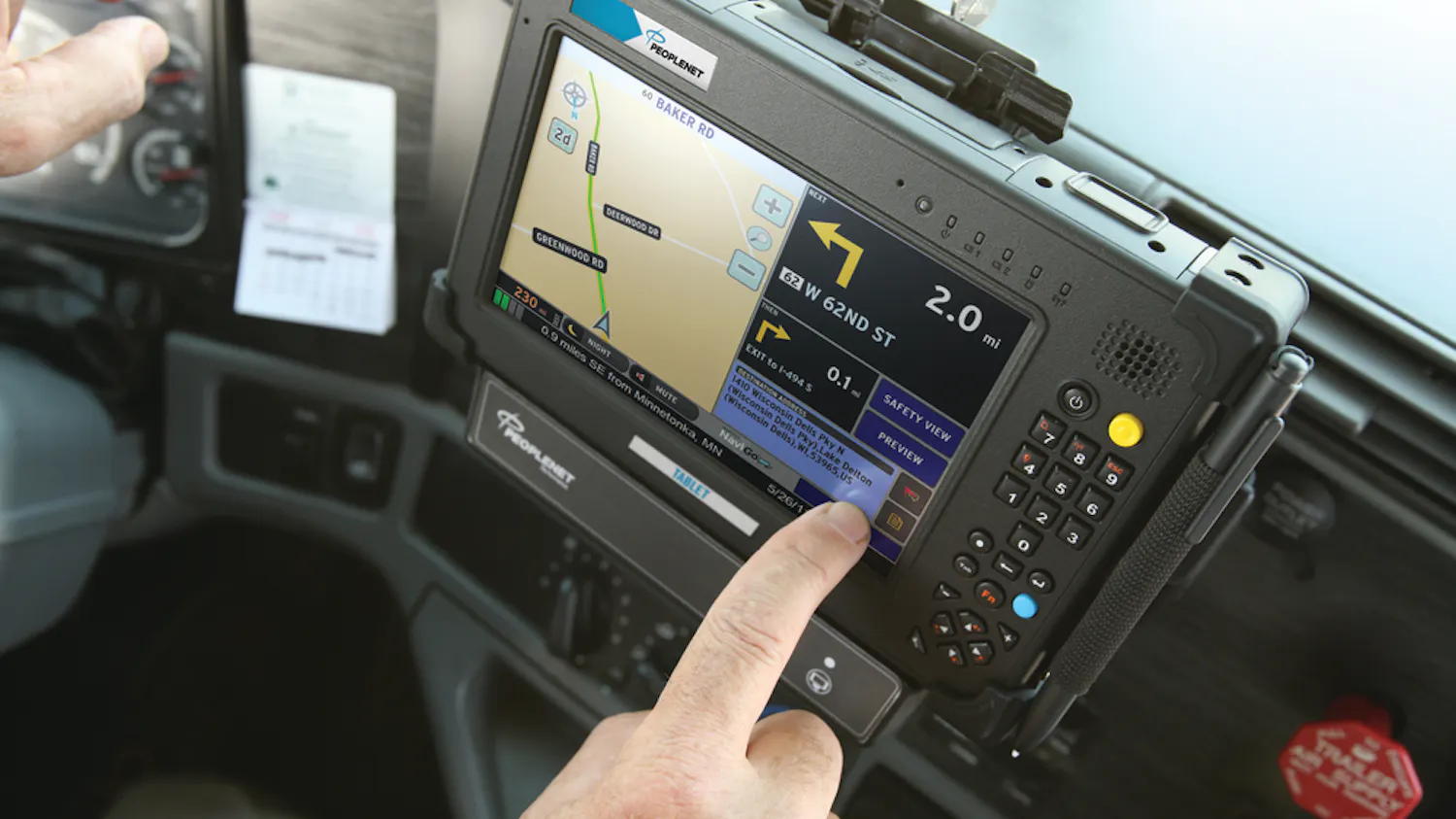 Peoplenet Machine Control PeopleNet in-cab navigation powered by Maptuit | Fleet Maintenance
