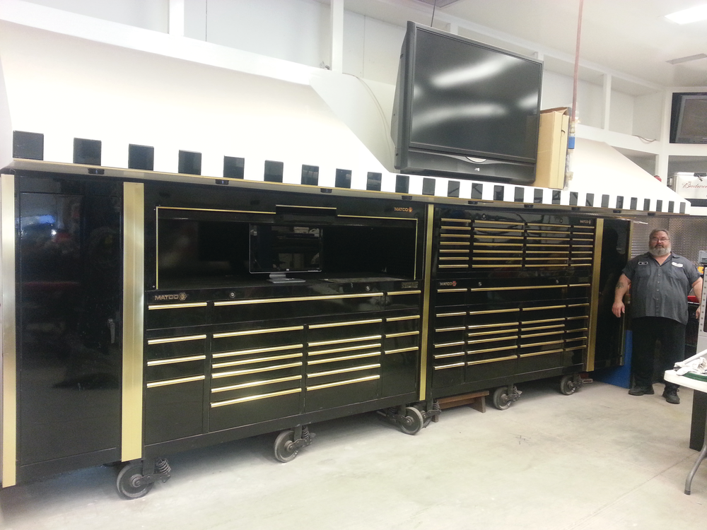 Close-up view of Napoleon's tool box