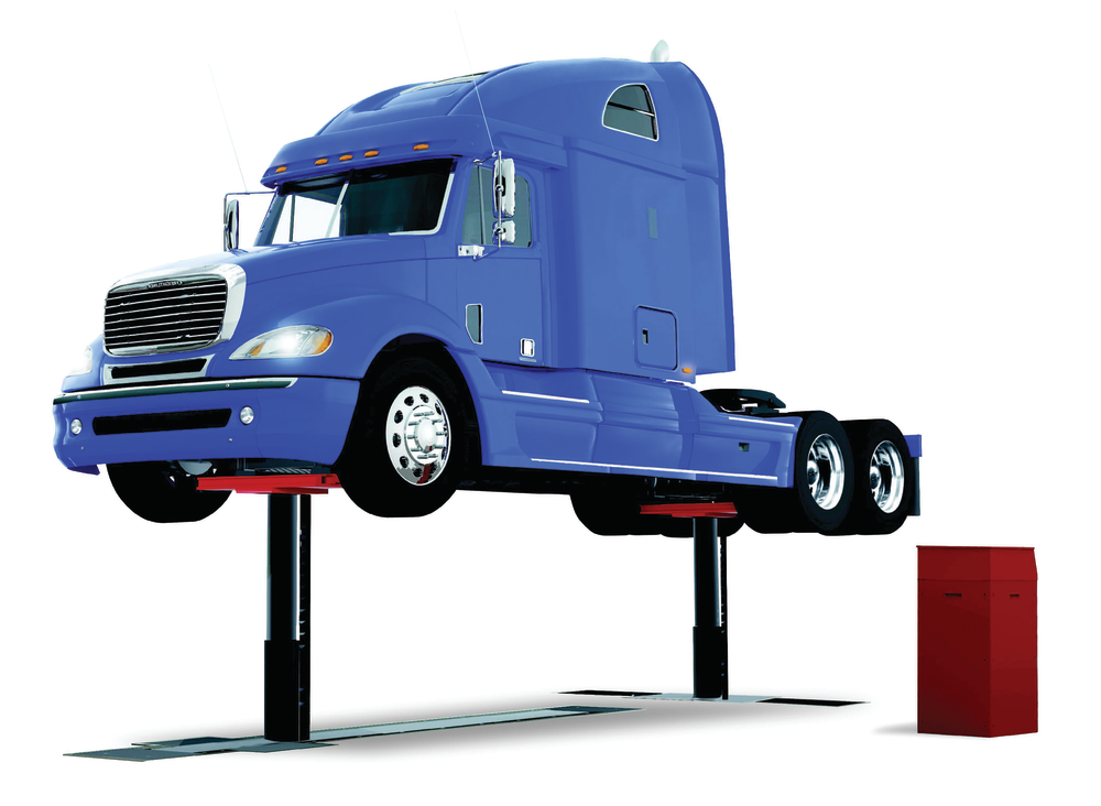 Full rise telescopic piston vehicle lift Fleet Maintenance