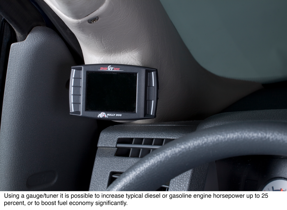 Bully Dog Gauge Tuner Installed With Caption