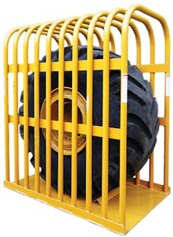 Earthmover and agricultural tire inflation cage Earthmover and agricultural tire inflation cage