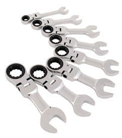 New Sunex 8pc stubby combination ratcheting wrench set. New Sunex 8pc stubby combination ratcheting wrench set.