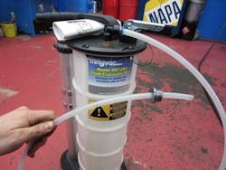 MityVac No. MV7201 modified to service new VW transmissions. MityVac No. MV7201 modified to service new VW transmissions.