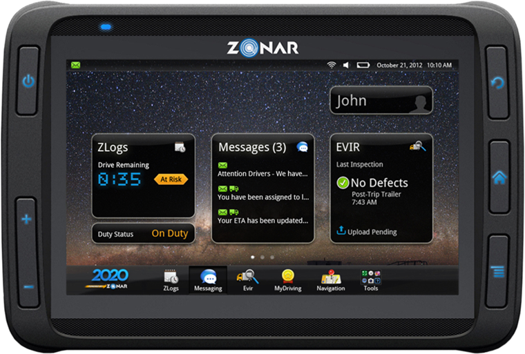 Zonar says its 2020 telematics tablet pushes the limits of transportation technology with fleet applications, tailored data and verified inspections, plus provides new insights and visibility into aspects of fleet management.
