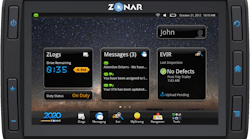 Zonar says its 2020 telematics tablet pushes the limits of transportation technology with fleet applications, tailored data and verified inspections, plus provides new insights and visibility into aspects of fleet management. Zonar says its 2020 telematics tablet pushes the limits of transportation technology with fleet applications, tailored data and verified inspections, plus provides new insights and visibility into aspects of fleet management.