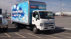 The Hino 195h uses advanced diesel-electric hybrid technology. The Hino 195h uses advanced diesel-electric hybrid technology.