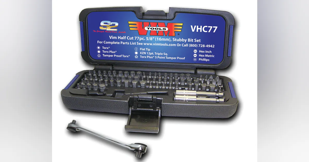Half-cut stubby bit set, No. VHC77 | Fleet Maintenance