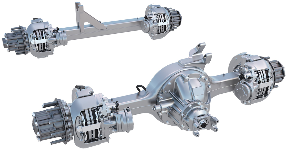 Meritor FUELite 6x2 tandem axle.