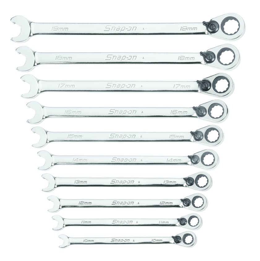 10piece ratcheting open end box wrench set, No. SRXRM710 Fleet Maintenance