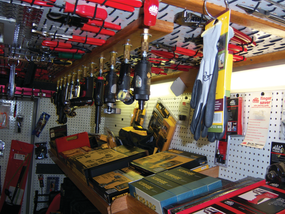 Carrie Lake groups different types of merchandise together to get customers to walk the entire display area.