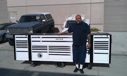 Bradshaw's toolbox is a size of a car. Bradshaw's toolbox is a size of a car.