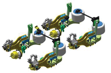 The lightweight and low-maintenance Mack Twin Y Air Suspension provides superior ride and handling.