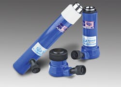 Line of hydraulic rams Line of hydraulic rams