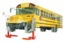 Wheel lifts are designed to be used in pairs to safely lift only one end of a vehicle by cradling the tires and wheels.