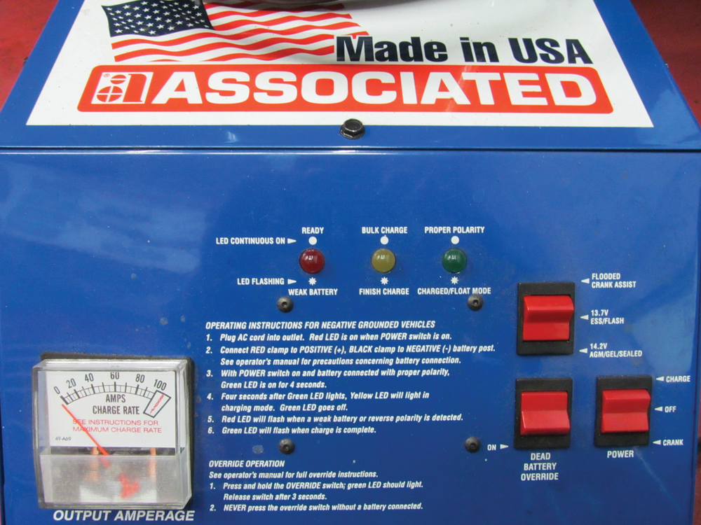 AGM-capable chargers might look very simple to use, such as this model from Associated, but in reality are computerized to ensure the ideal amount of charge is supplied to the battery. If not, permanent damage may result. On this unit, if the battery is bad, the red light will flash and the technician will know to recommend a new battery. For more information on this tool check out vehicleservicepros.com/10757781.