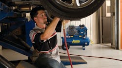 Wheeled-portable air compressors, with capacities up to approximately 30 gallons, offer the flexibility to move around.