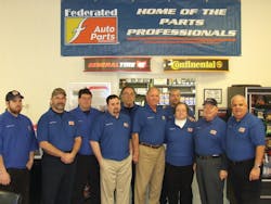 Larry Weathers III (sixth from left) and the team at Weather Motors are honored as the Federated Shop of the Year. Larry Weathers III (sixth from left) and the team at Weather Motors are honored as the Federated Shop of the Year.