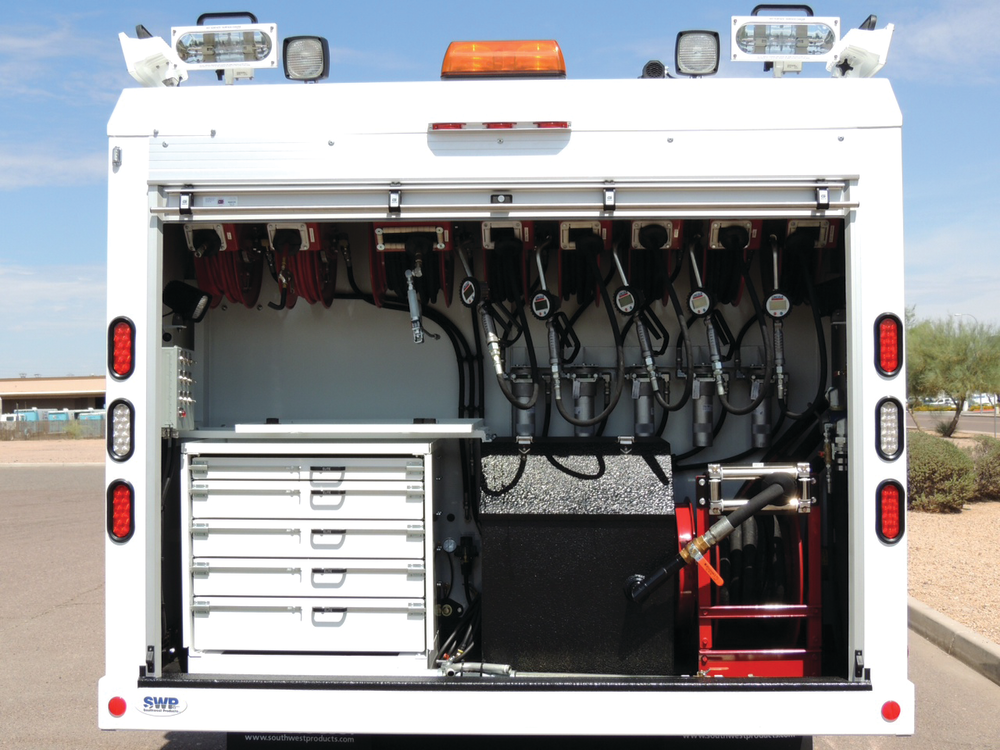 When placing hose reels next to each other, sufficient space should be maintained between the reels to allow for convenient removal of a single reel should one require servicing.