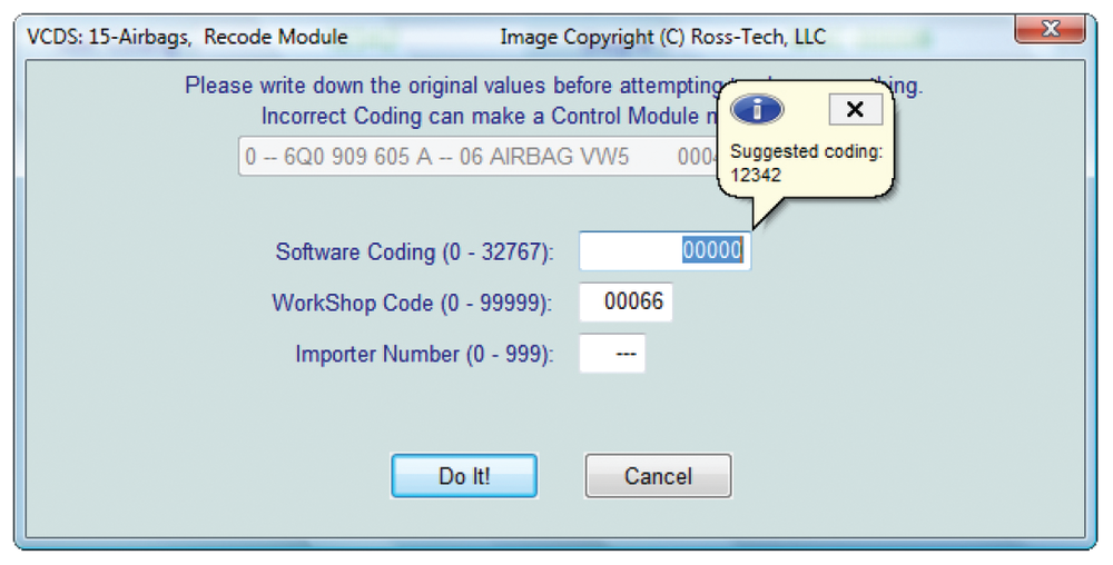 VCDS, while not using 'Guided Fault Finding,' can offer a suggested coding for the module under test.