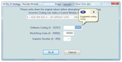 VCDS, while not using 'Guided Fault Finding,' can offer a suggested coding for the module under test. VCDS, while not using 'Guided Fault Finding,' can offer a suggested coding for the module under test.